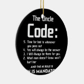 Oom uit Niece Nephew de oom koel 5 dingen Keramisch Ornament (Rechts)