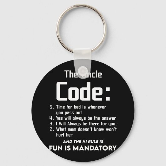 Oom uit Niece Nephew de oom koel 5 dingen Sleutelhanger (Voorkant)