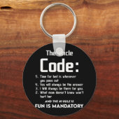 Oom uit Niece Nephew de oom koel 5 dingen Sleutelhanger (Voorkant)