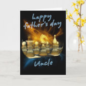 Oom - Vaderdag Kaart - Schaken (Gele Bloem)