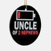 Oom van 2 Nephews Idea uit Nephews Oom Dag Keramisch Ornament (Rechts)