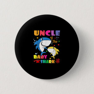 Oom van Baby Shark Birthday oom Shark Ronde Button 5,7 Cm