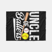 Oom van Ballers Baseball Softball Fleece Deken (Voorkant (Horizontaal))