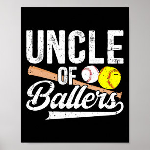 Oom van Ballers Baseball Softball Poster
