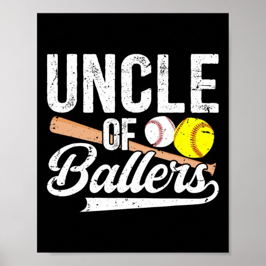 Oom van Ballers Baseball Softball Poster (Voorkant)
