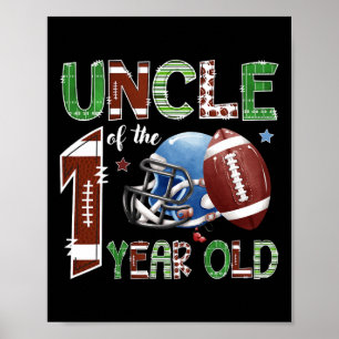 Oom Van De 1 Jaar Oude Voetbal 1e Jaars Down Bir Poster