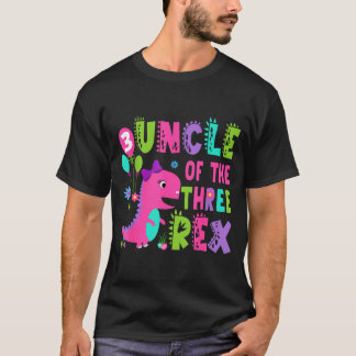 Oom van de 3e verjaardag T-Rex dinosaurus T-Rex 3e T-shirt