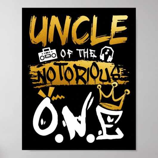 Oom van de beruchte 1 oude school hip 1 poster (Voorkant)