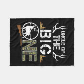 Oom van de Big One verjaardagsjongen Deer Hunter C Fleece Deken (Voorkant (Horizontaal))