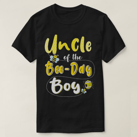 Oom van de bijendag Jongen Hive Party Matching Bir T-shirt (Design voorkant)