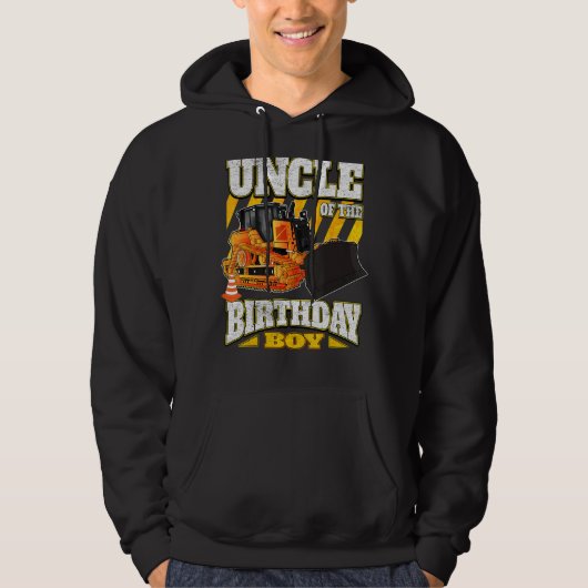 Oom van de Birthday Boy Bulldozer Hoodie (Voorkant)