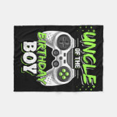 Oom van de Birthday Boy Matching Video Game Birt Fleece Deken (Voorkant (Horizontaal))