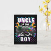 Oom van de Birthday Boy Matching Video Game Birt Kaart (Gele Bloem)