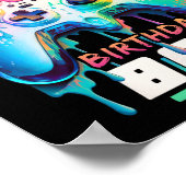 Oom van de Birthday Boy Matching Video Game Birt Poster (Hoek)