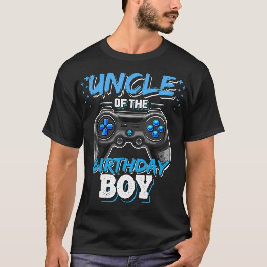 Oom van de Birthday Boy Matching Video Game Birt T-shirt (Voorkant)