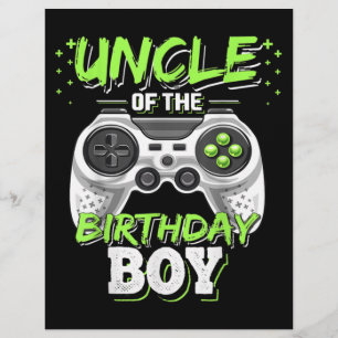 Oom van de Birthday Boy Matching Video Game Flyer