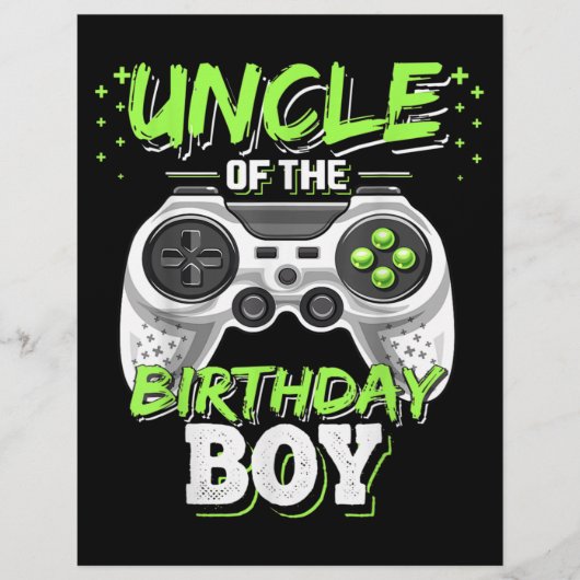 Oom van de Birthday Boy Matching Video Game Flyer (Voorkant)