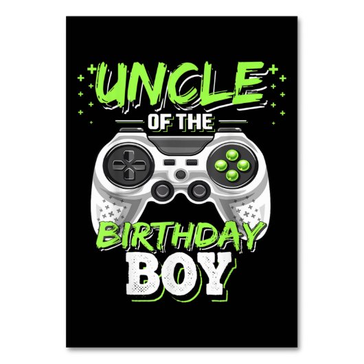 Oom van de Birthday Boy Matching Video Game Kaart (Voorkant)