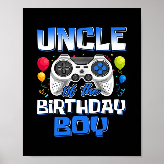 Oom van de Birthday Boy Matching Video Game Poster (Voorkant)