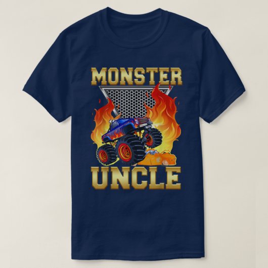 Oom van de Birthday Boy Monster Truck Matching F T-shirt (Design voorkant)