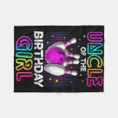 Oom van de 'Birthday Girl Bowler' Kind Bowling Fleece Deken (Voorkant (Horizontaal))