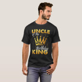 Oom van de Birthday King Mannen Crown Birthday Roy T-shirt (Voorkant volledig)