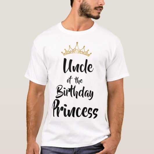 Oom van de Birthday Princess Matching Family T-shirt (Voorkant)