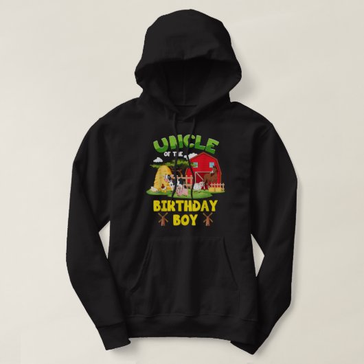 Oom van de boerderij van de Birthday Boy Hoodie (Design voorkant)