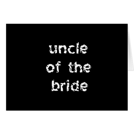 Oom van de Bride (Voorkant Horizontaal)