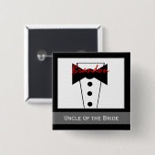 Oom van de Bride - Aangepaste Button voor het huwe (Voorkant /achterkant)