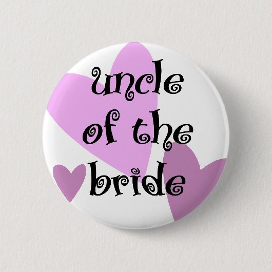 Oom van de Bride Ronde Button 5,7 Cm (Voorkant)