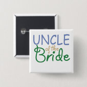 Oom van de Bride Vierkante Button 5,1 Cm (Voorkant /achterkant)