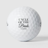 Oom van de bruid Gepersonaliseerde trouwdatum Golfballen (Voorkant)