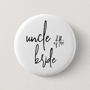 Oom van de bruid knop ronde button 5,7 cm