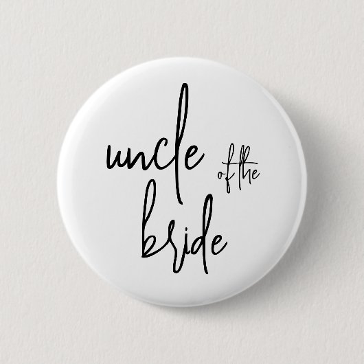 Oom van de bruid knop ronde button 5,7 cm (Voorkant)