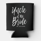 Oom van de bruid | Scriptstijl aangepaste bruiloft Blikjeskoeler (Voorkant)