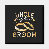 Oom van de bruidegom bruidegom bruiloften en verlo magneet (Voorkant)