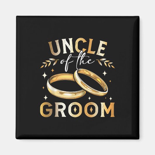 Oom van de bruidegom bruidegom bruiloften en verlo magneet (Voorkant)