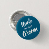 oom van de bruidegom trouwknop ronde button 3,2 cm (Voorkant /achterkant)