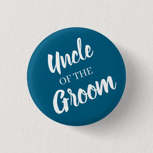 oom van de bruidegom trouwknop ronde button 3,2 cm (Voorkant)