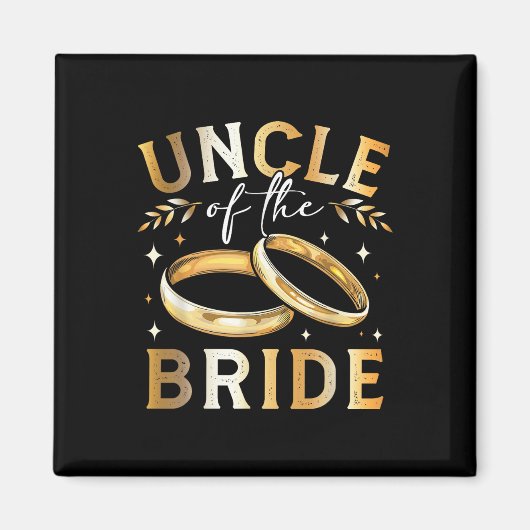 Oom van de bruid's oom bruiloft en verloving magneet (Voorkant)