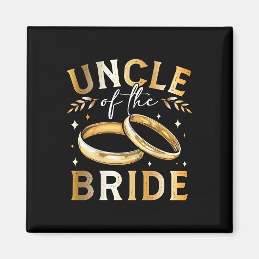 Oom van de bruid's oom bruiloft en verloving magneet (Voorkant)