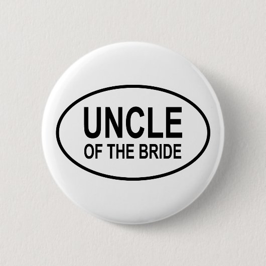 Oom van de bruidsbruidsovale ronde button 5,7 cm (Voorkant)