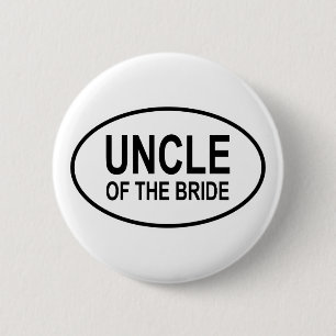 Oom van de bruidsbruidsovale ronde button 5,7 cm