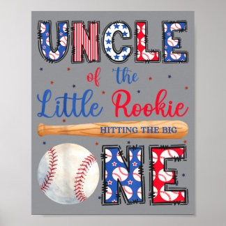 Oom Van De Eén Kleine Rookie Honkbal 1e Poster