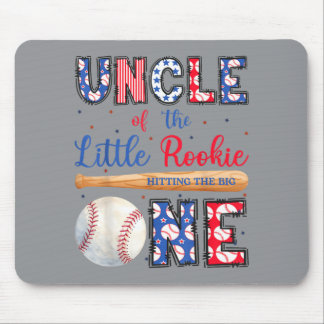 Oom van de ene kleine rookie honkbal 1e muismat