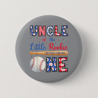 Oom van de ene kleine rookie honkbal 1e ronde button 5,7 cm