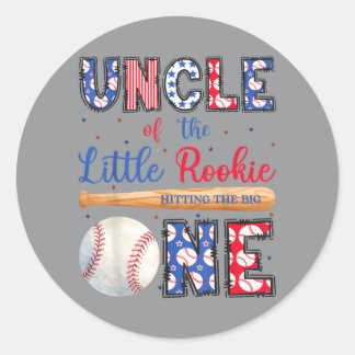 Oom van de ene kleine rookie honkbal 1e ronde sticker