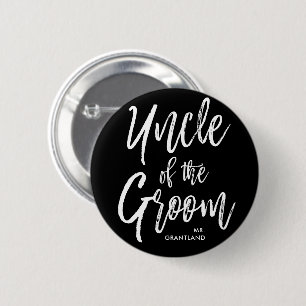 Oom van de Groom   Manuscript Wedding Ronde Button 5,7 Cm