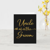 Oom van de Groom Wedding Party Idee voor hem Kaart (Gele Bloem)